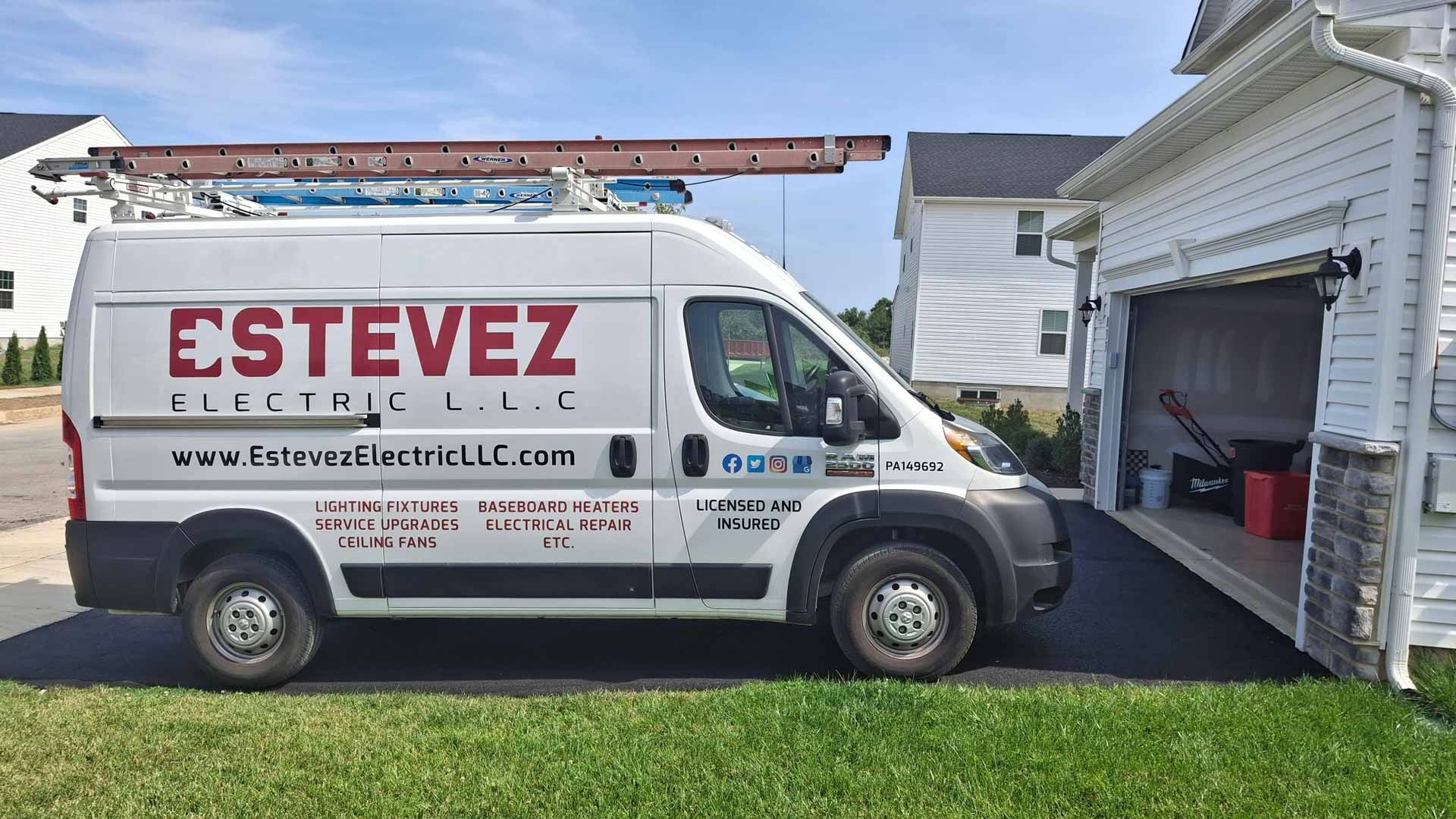 Professional electrical service van